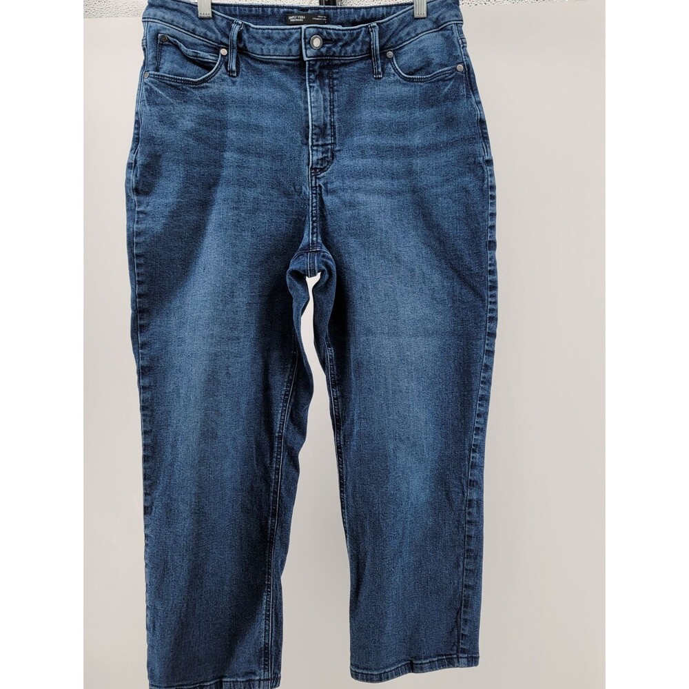 Simply Vera Vera Wang High‎ Rise Straight Crop Jeans Womens Size 14